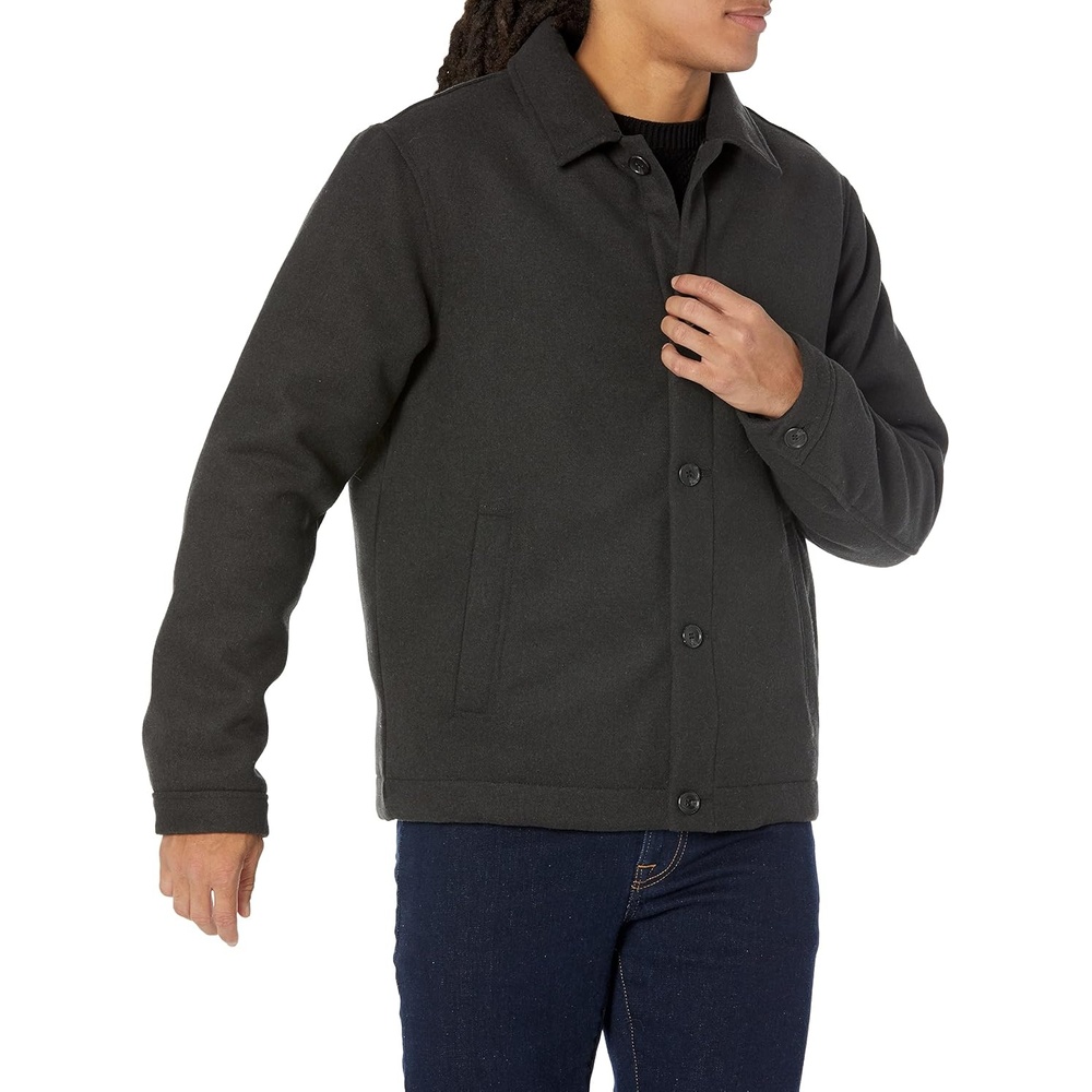 image:imageAmazon Essentials Mens Wool Blend Bomber Jacket Available in Big amp TallWashed Black