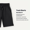 Amazon Essentials Boys’ Active Performance Stretch Knit Athletic Shorts(Black)