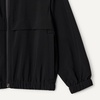 Amazon Essentials Boys’ Active Performance Stretch Woven Full-Zip Athletic Hoodie Jacket, Moisture-Wicking, Breathable(Black)