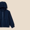 Amazon Essentials Boys’ Active Performance Stretch Woven Full-Zip Athletic Hoodie Jacket, Moisture-Wicking, Breathable(Navy)
