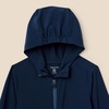Amazon Essentials Boys’ Active Performance Stretch Woven Full-Zip Athletic Hoodie Jacket, Moisture-Wicking, Breathable(Navy)