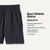 Amazon Essentials Boys’ Supersoft Performance Knit Regular Fit Athletic Shorts(Space Dye Black / Space Dye Black)