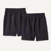 Amazon Essentials Boys’ Supersoft Performance Knit Regular Fit Athletic Shorts(Space Dye Black / Space Dye Black)
