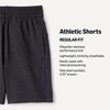 Amazon Essentials Boys’ Supersoft Performance Knit Regular Fit Athletic Shorts(Space Dye Black)