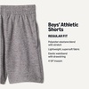 Amazon Essentials Boys’ Supersoft Performance Knit Regular Fit Athletic Shorts(Space Dye Green / Space Dye Grey)
