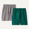 Amazon Essentials Boys’ Supersoft Performance Knit Regular Fit Athletic Shorts(Space Dye Green / Space Dye Grey)