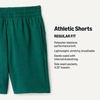 Amazon Essentials Boys’ Supersoft Performance Knit Regular Fit Athletic Shorts(Space Dye Green)