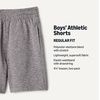 Amazon Essentials Boys’ Supersoft Performance Knit Regular Fit Athletic Shorts(Space Dye Grey / Space Dye Navy)