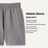 Amazon Essentials Boys’ Supersoft Performance Knit Regular Fit Athletic Shorts(Space Dye Grey)