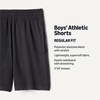 Amazon Essentials Boys’ Supersoft Performance Knit Regular Fit Athletic Shorts(Space Dye Navy / Space Dye Black)