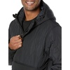 Amazon Essentials Mens Anorak Hooded Quarter-Zip Puffer Coat(Black)