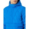 Amazon Essentials Mens Anorak Hooded Quarter-Zip Puffer Coat(Bright Blue)