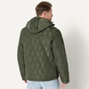 Amazon Essentials Mens Anorak Hooded Quarter-Zip Puffer Coat(Dark Olive)
