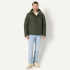 Amazon Essentials Mens Anorak Hooded Quarter-Zip Puffer Coat(Dark Olive)