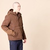 Amazon Essentials Mens Anorak Hooded Quarter-Zip Puffer Coat(Deep Brown)