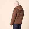 Amazon Essentials Mens Anorak Hooded Quarter-Zip Puffer Coat(Deep Brown)