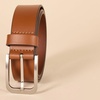 Amazon Essentials Men’s Classic Jean Genuine Leather Belt(Tan)