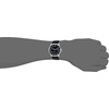 Amazon Essentials Men’s Easy to Read 42mm Leather Band Analog Watch(Black/Silver)
