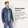 Amazon Essentials Men’s Heavyweight Low Stretch Regular-Fit Denim Jacket, Chest Patch Pockets(Stone Medium Wash)