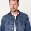 Amazon Essentials Men’s Heavyweight Low Stretch Regular-Fit Denim Jacket, Chest Patch Pockets(Stone Medium Wash)
