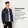 Amazon Essentials Men’s Heavyweight Low Stretch Regular-Fit Denim Jacket, Chest Patch Pockets(Tinted Dark Wash)