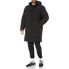 Amazon Essentials Mens Hooded Long Puffer Coat(Black)