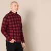Amazon Essentials Men’s Insulated Fleece Jacket, Quarter-Zip Pullover for Cold Weather(Black Red Buffalo Check)