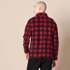 Amazon Essentials Men’s Insulated Fleece Jacket, Quarter-Zip Pullover for Cold Weather(Black Red Buffalo Check)