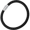 Amazon Essentials Men’s Leather Sterling Silver Bracelet(Brown)