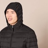 Amazon Essentials Men’s Lightweight Water-Resistant Packable Hooded Puffer Jacket(Black)
