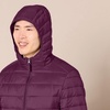 Amazon Essentials Men’s Lightweight Water-Resistant Packable Hooded Puffer Jacket(Dark Purple)