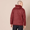 Amazon Essentials Men’s Lightweight Water-Resistant Packable Hooded Puffer Jacket(Dark Red)