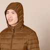 Amazon Essentials Men’s Lightweight Water-Resistant Packable Hooded Puffer Jacket(Light Brown)