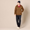 Amazon Essentials Men’s Lightweight Water-Resistant Packable Hooded Puffer Jacket(Light Brown)