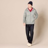 Amazon Essentials Men’s Lightweight Water-Resistant Packable Hooded Puffer Jacket(Light Grey)