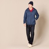 Amazon Essentials Men’s Lightweight Water-Resistant Packable Hooded Puffer Jacket(Navy)