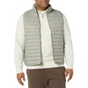 Amazon Essentials Men’s Lightweight Water-Resistant Packable Puffer Vest(Light Grey)