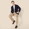 Amazon Essentials Men’s Long-Sleeve Classic Button-Front Stretch Blazer(Navy)