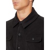 Amazon Essentials Men’s Long-Sleeve Polar Fleece Shirt Jacket for Winter, Jackets(Black)
