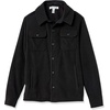 Amazon Essentials Men’s Long-Sleeve Polar Fleece Shirt Jacket for Winter, Jackets(Black)