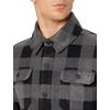 Amazon Essentials Men’s Long-Sleeve Polar Fleece Shirt Jacket for Winter, Jackets(Black Charcoal Buffalo Plaid)