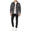 Amazon Essentials Men’s Long-Sleeve Polar Fleece Shirt Jacket for Winter, Jackets(Black Charcoal Buffalo Plaid)