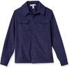 Amazon Essentials Men’s Long-Sleeve Polar Fleece Shirt Jacket for Winter, Jackets(Navy)