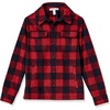 Amazon Essentials Men’s Long-Sleeve Polar Fleece Shirt Jacket for Winter, Jackets(Red Buffalo)