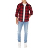 Amazon Essentials Men’s Long-Sleeve Polar Fleece Shirt Jacket for Winter, Jackets(Red Buffalo Check)