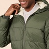 Amazon Essentials Men’s Long-Sleeve Water-Resistant Sherpa-Lined Puffer Jacket(Dark Olive)