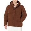 Amazon Essentials Mens Mid-Length Hooded Puffer Coat (Available in Big & Tall)(Deep Brown)
