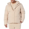 Amazon Essentials Mens Mid-Length Hooded Puffer Coat (Available in Big & Tall)(Tan)