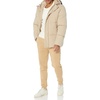 Amazon Essentials Mens Mid-Length Hooded Puffer Coat (Available in Big & Tall)(Tan)