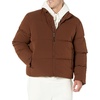 Amazon Essentials Mens Mock Neck Heavyweight Puffer Coat (Available in Big & Tall)(Deep Brown)